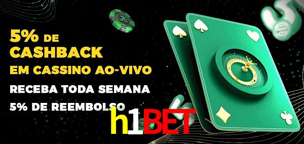 Promoções do cassino ao Vivo h1bet